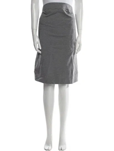 Pre-owned Norma Kamali Knee-length Skirt In Gray