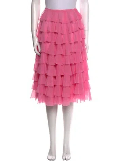 Pre-owned Norma Kamali Knee-length Skirt In Pink