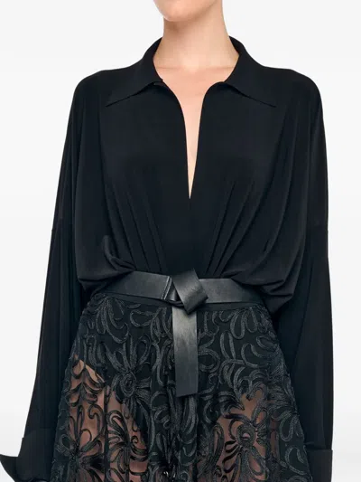 Norma Kamali Knot Belt In Black