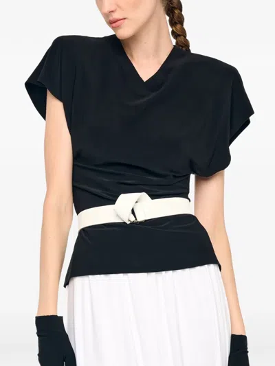 Norma Kamali Knot Belt In Neutral