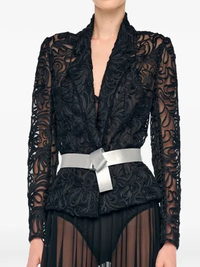 Norma Kamali Knot Belt In Silver