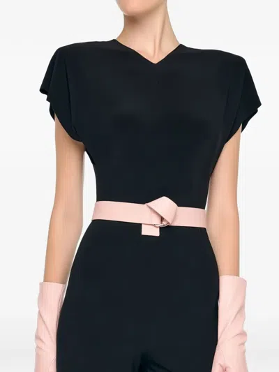 Norma Kamali Knot Buckle Belt In Pink