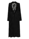 Norma Kamali Lace Long Coat In Black
