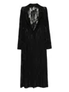 Norma Kamali Lace Long Coat In Black
