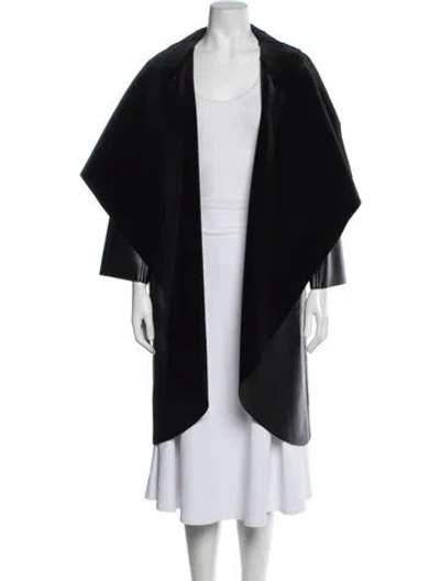 Pre-owned Norma Kamali Leather Coat In Black