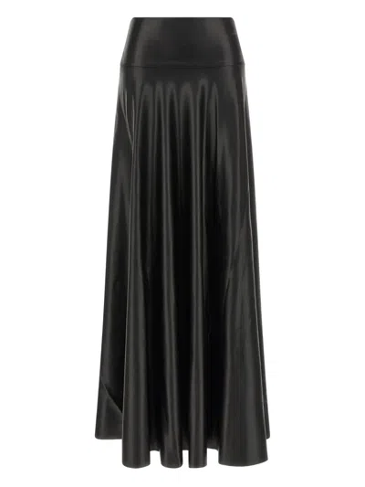 Norma Kamali Flared Maxi Skirt In Black