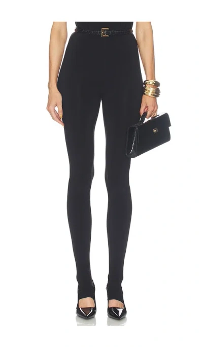 Norma Kamali Legging With Footie Without Waistband In Black