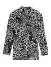 Norma Kamali Leopard-print Blazer In Animal Print