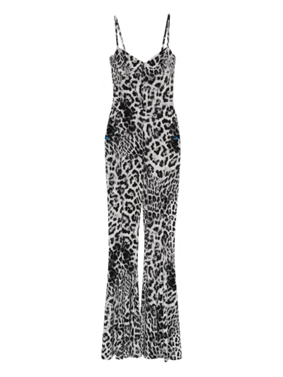 NORMA KAMALI LEOPARD PRINT JUMPSUIT