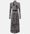Norma Kamali Leopard-print Midi Dress In Brown