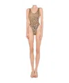 Norma Kamali Leopard-print One-piece Swimsuit In Nude