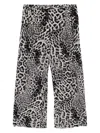 Norma Kamali Leopard Print Wide Leg Trousers In Multi