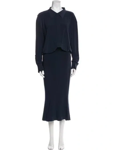 Pre-owned Norma Kamali Long Dress In Blue