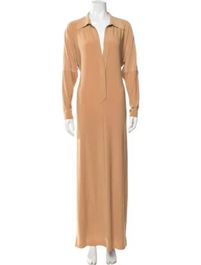 Pre-owned Norma Kamali Long Dress In Brown
