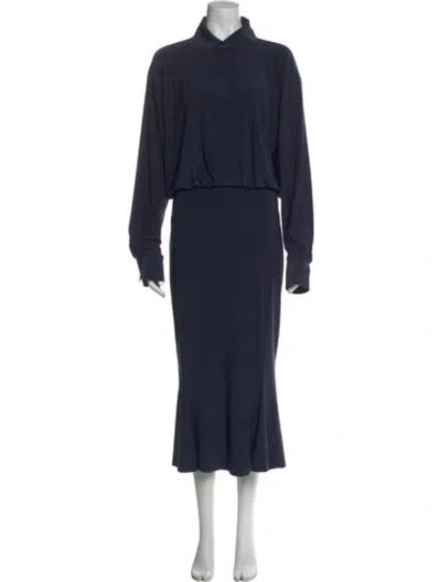 Pre-owned Norma Kamali Long Dress In Gray