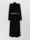 Norma Kamali Abito Midi Ls Con Spalline Imbottite