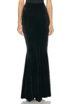 Norma Kamali Long Fishtail Skirt In Black