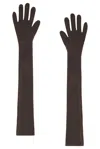 Norma Kamali Long Gloves In Espresso