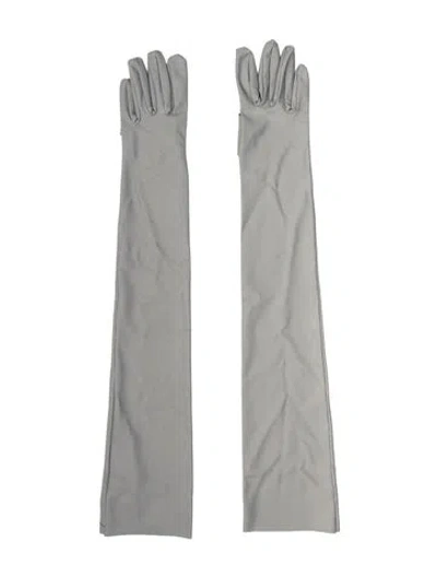 Pre-owned Norma Kamali Long Gloves  W/tags In Gray