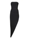 Norma Kamali Strapless Ruched Stretch-jersey Midi Dress In Black