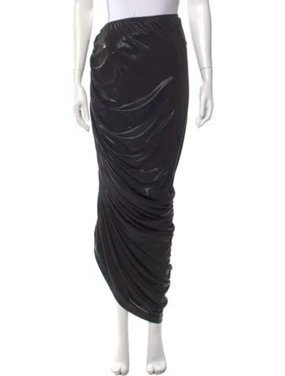 Pre-owned Norma Kamali Long Skirt In Black