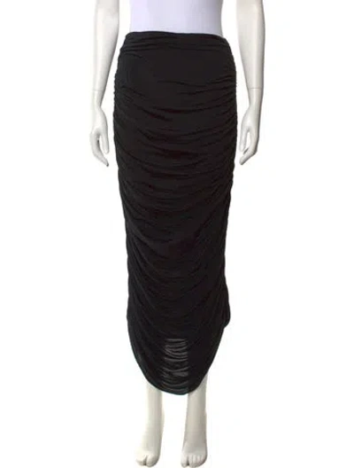 Pre-owned Norma Kamali Long Skirt In Black