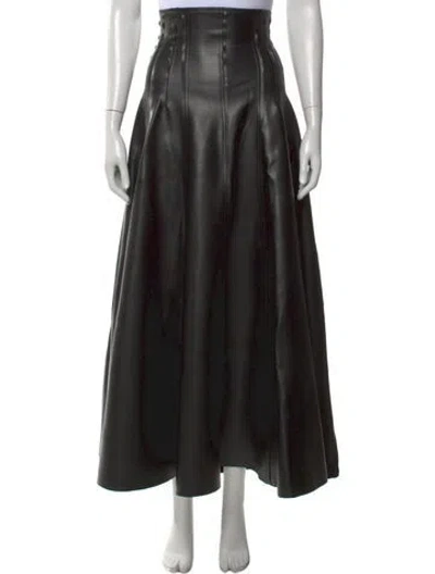 Pre-owned Norma Kamali Long Skirt In Black