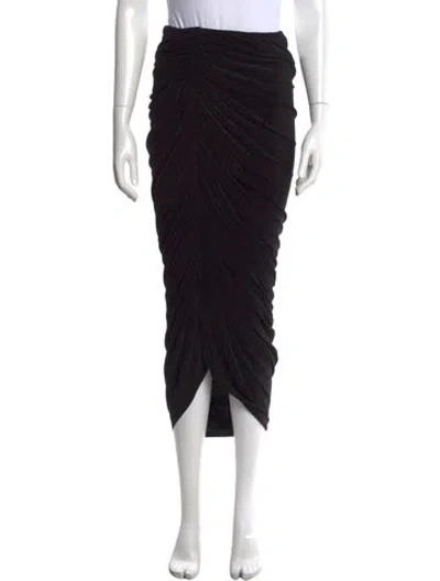 Pre-owned Norma Kamali Long Skirt In Black