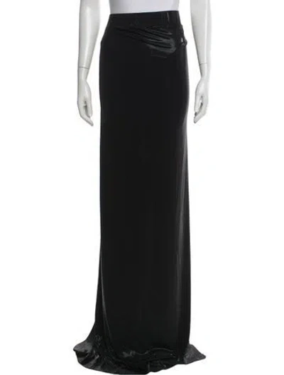 Pre-owned Norma Kamali Long Skirt In Black