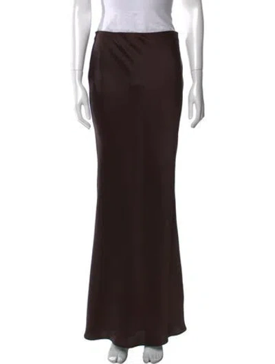 Pre-owned Norma Kamali Long Skirt In Brown