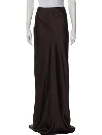 Pre-owned Norma Kamali Long Skirt In Brown