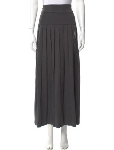 Pre-owned Norma Kamali Long Skirt In Gray