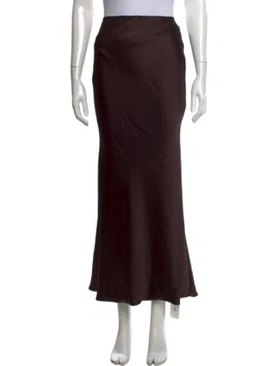 Pre-owned Norma Kamali Long Skirt W/ Tags In Brown