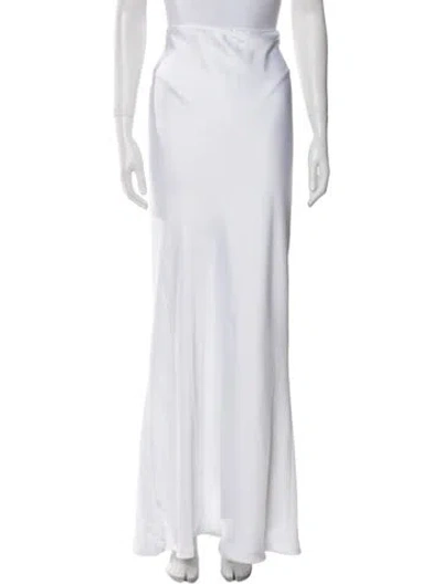 Pre-owned Norma Kamali Long Skirt In White