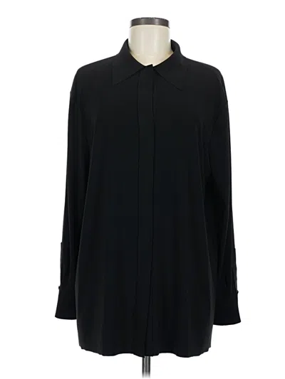 Pre-owned Norma Kamali Long Sleeve Blouse In Black