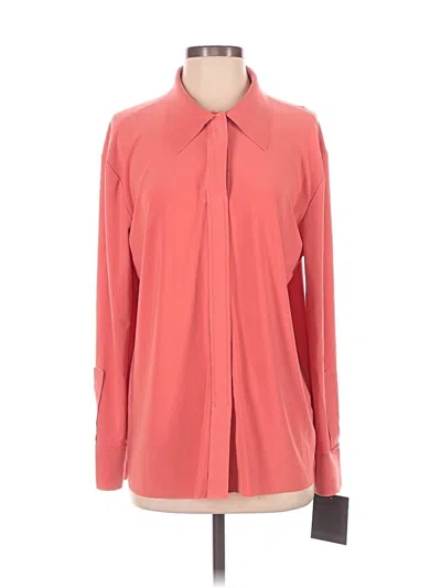 Pre-owned Norma Kamali Long Sleeve Blouse In Pink