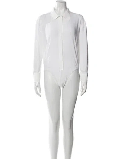 Pre-owned Norma Kamali Long Sleeve Bodysuit W/ Tags In Neutral