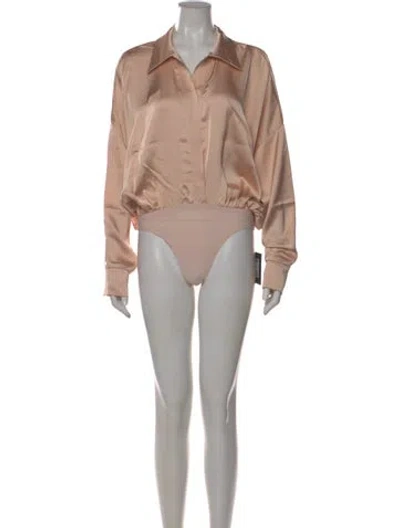 Pre-owned Norma Kamali Long Sleeve Bodysuit W/ Tags In Neutral