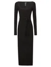 Norma Kamali Scoop Neckline Maxi Dress In Black