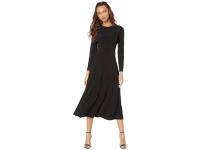 Norma Kamali Long Sleeve Flared Dress In Black