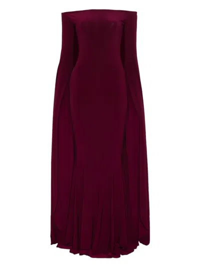 Norma Kamali Long-sleeve Maxi Dress In Red