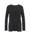 Norma Kamali Long Sleeve Minimalistic T-shirt In Black