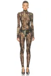 Norma Kamali Long Sleeve Slim Fit Turtleneck Catsuit In Brown