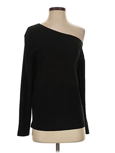 Pre-owned Norma Kamali Long Sleeve Top Black One Shoulder Neckline Tops