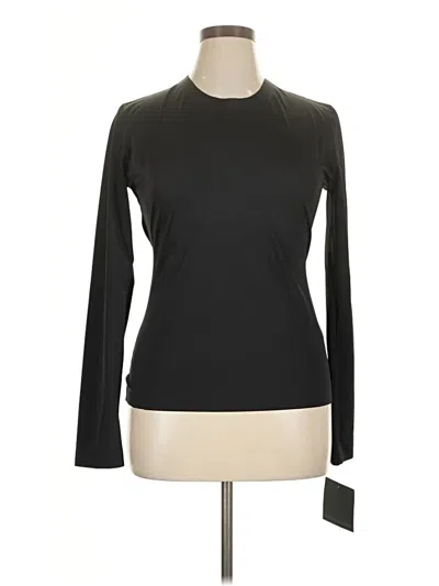 Norma Kamali Long Sleeve Top Black Turtleneck Tops