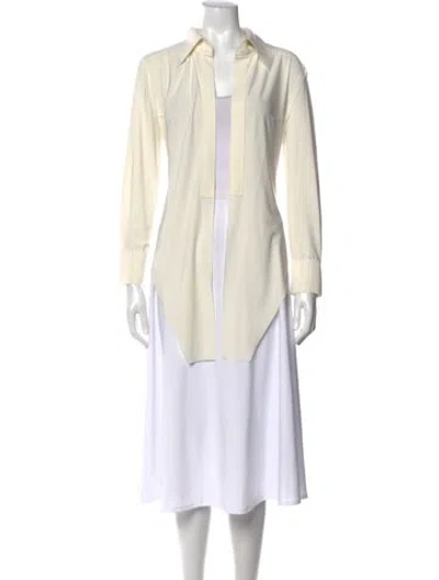 Pre-owned Norma Kamali Long Sleeve Top In Neutral