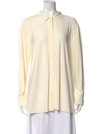 Pre-owned Norma Kamali Long Sleeve Top In Neutrals