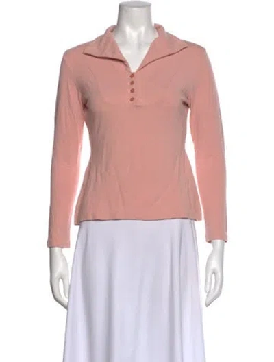 Pre-owned Norma Kamali Long Sleeve Top In Pink