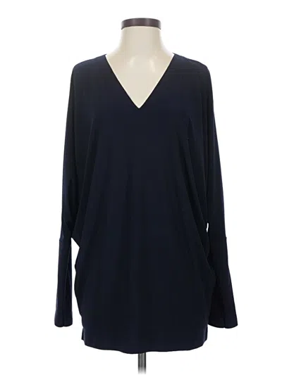 Pre-owned Norma Kamali Long Sleeve T-shirt In Blue