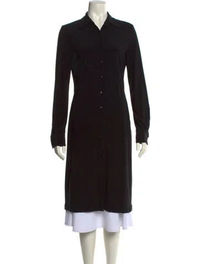 Pre-owned Norma Kamali Long Sleeve Tunic In Black